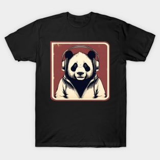 Panda with headphones T-Shirt